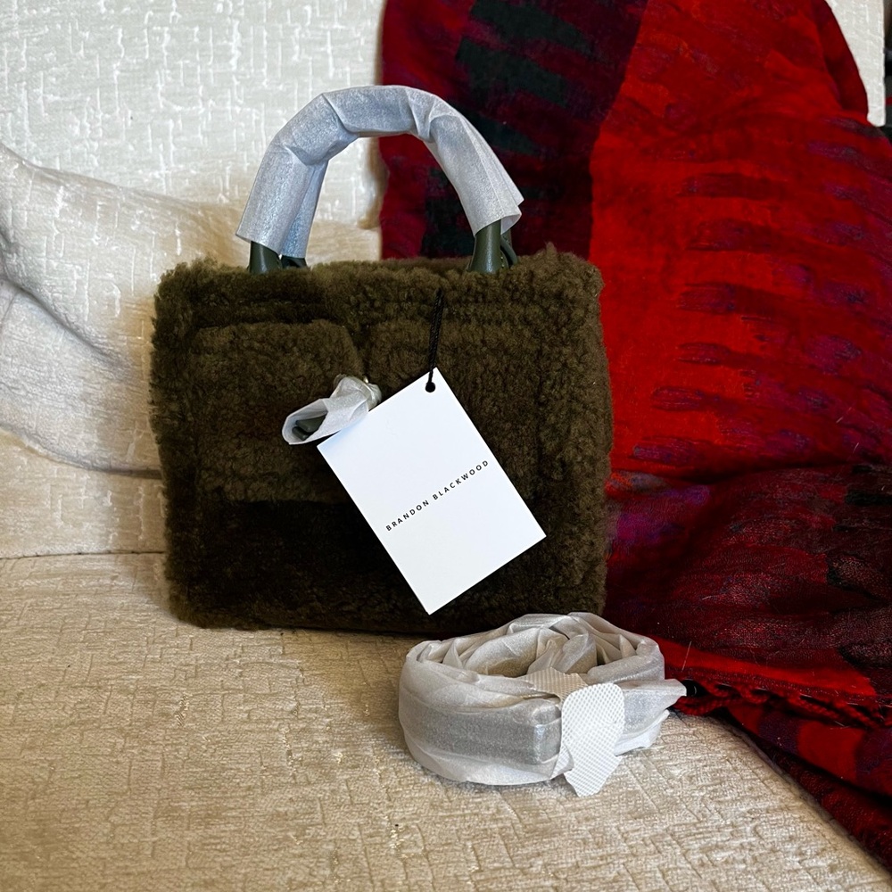 Brandon Blackwood Green Shearling Kuei Bag - Picture 7 of 9